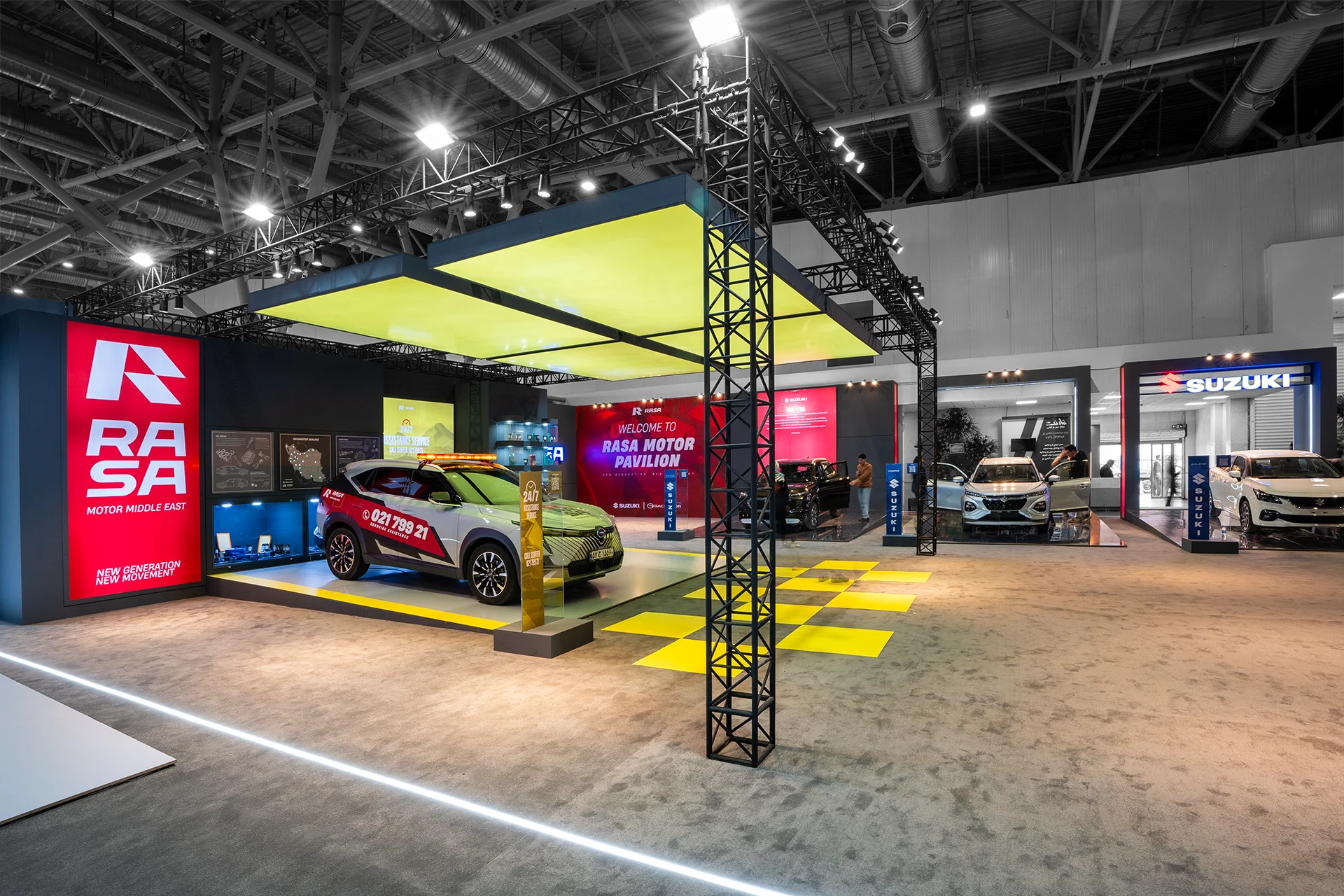   Rasa motor Auto-13طراحی غرفه و غرفه سازی نمایشگاهی ایرانسل نمایشگاه خودرو اصفهان 1403 
